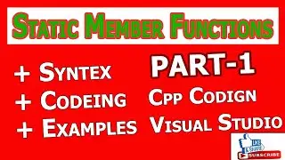 Static Member Functions | Complete Syntex | PART-1 | in Urdu/Hindi