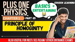 Plus one physics| chapter 1|units and measurements|principle of homoginity|#plusonephysicsmalayalam