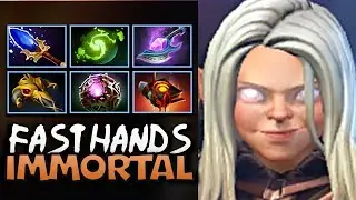 Invoker Gameplay with Aghanims and Fast Hands - Dota 7.39