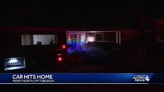 Perry North vehicle hits home