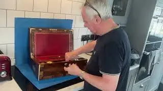 Victorian Brassbound Walnut Writing Slope.