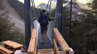 Crossing the longest pedestrian suspension bridge in the world