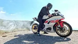 Yamaha YZF-R7 vs Michelin Power Cup 2 (Burnout)