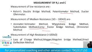 Demonstrator Electrical,MEASUREMENTS AND MEASURING INSTRUMENTS revision