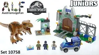 Lego Jurassic World Juniors 10758 T. Rex Breakout - Lego Speed Build Review