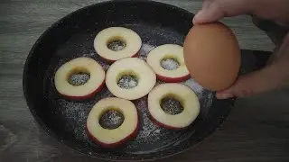 Apple Pie in a frying Pan with one egg which has reached Millions of views on YouTube!