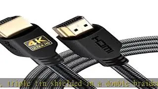 PowerBear 4K HDMI Cable 10 ft [2 Pack] High Speed, Braided Nylon & Gold Connectors, 4K @ 60Hz, Ultr