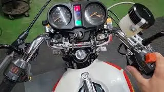 Bell-Auto CB250N ホーク3 始動動画　　カスタム車両　Rカラー　メッキマフラー社外サスペンション　角型ウィンカー　ゴールドチェーン　メッキチェーンカバー　アップハンドル