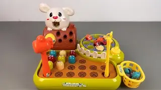 11 Minute ASMR Toy Unboxing: Fishing, Whack-A-Mole, and Carrot Pulling Four-in-One Toy | Toy Review