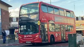 Journey on the Arriva London Enviro 400 T209 LJ61CHV on bus route 217