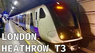 Walking through LONDON HEATHROW TERMINAL 3 train station | #airport  #emirates #walkaround #walking