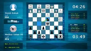 تحليل لعبة الشطرنج: Don&aacute;t Kakuk - Medhat Salem 99، 0-1 (بواسطة ChessFriends.com)