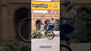 Girls🤣 vs Boys🤴🏻 cycle stunt competition challenge #viral #funny #video #shortsyoutube #suscribe