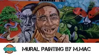 Painting an EPIC MURAL of the bonsai man of MEGHALAYA /shillong streetart/ MixedMediaArtCrew/mmac