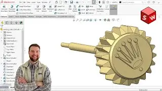 Gold Rolex Watch Winding Part Design in Solidworks Tutorial 2025