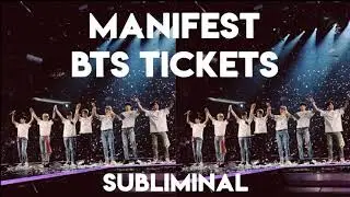 Manifest bts tickets Subliminal