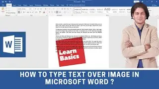 How to type text over image in Microsoft word ?