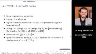 Lecture 7: Regression With Qualitative Variables