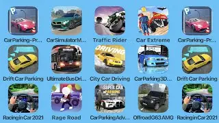 Car Parking Pro Driver, Car Simulator Multiplayer, Traffic Rider, Car Extreme, Drift Car Parking