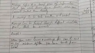 TOPIC : MESSAGE WRITING..(part_1)