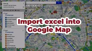 How to import excel data into Google Map