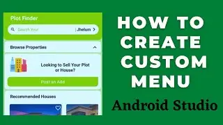 menu in android studio ,how to create menu in android studio