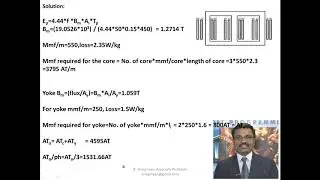 No Load Current Calculation (Problems) - Part -2