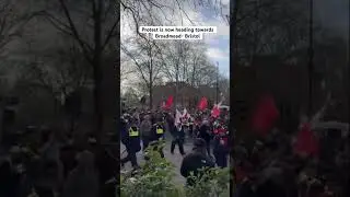 Protest is now heading towards Broadmead- Bristol #bristol #newstyle #instagram #viral #reels