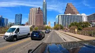 Austin Texas 4K - Driving Downtown - SoCo - Congress Ave - Old Austin Tx City Sounds ASMR