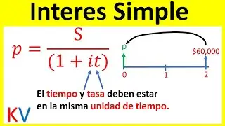 💲Como Calcular el VALOR ACTUAL (CAPITAL) en INTERES SIMPLE