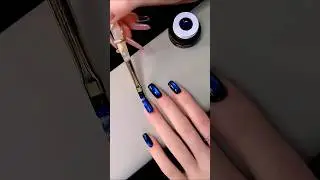 Luxury Chrome Nails ✨ So Glossy It Looks Like a Mirror! 💅💙 #shorts #nailart #trendingnails