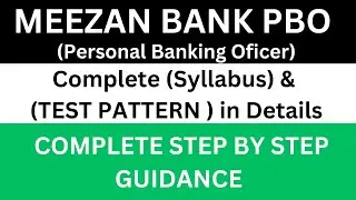 Meezan Bank PBO Syllabus & Test Pattern || meezan bank pbo test preparation#meezanbankjobs
