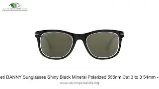 Serengeti DANNY Sunglasses Shiny Black Mineral Polarized 555nm Cat 3 to 3 54mm   5 0 0 1