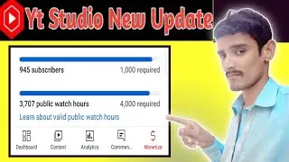 YouTube Monetization Latest Update | Youtube new Update 2022 | YT Studio New Update 2022