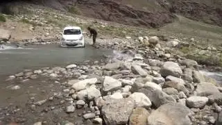 River crossing ladakh 