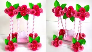 How To Make A Paper Swing | DIY Miniature Swing Making At Home | Paper Swing | Paper Jhula