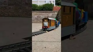 #toby #freight #thomas #caboose #coal #hopper #summer #shorts #usa #trains #gscale #layout #outdoors