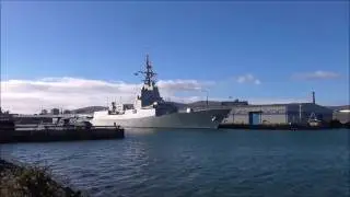 Spanish Frigate Almirante Juan de Borbon F102 in Belfast