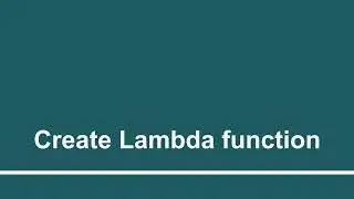 Create Lambda Function - 1 | Part - 8 | Create custom Alexa skill using AWS Lambda function