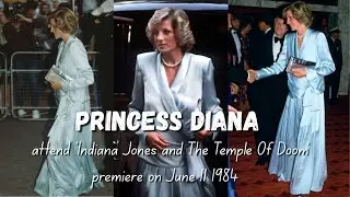 Princess Diana (Pregnant with Prince Harry) Attended Indiana Jones Premiere | June 11, 1984
