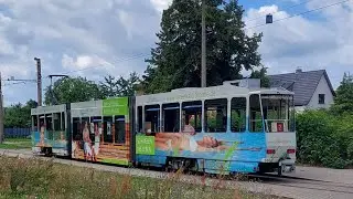Tram Cottbus | Mitfahrt auf der Kompl. 2 Von Jessnerstr. bis Sandow in der KTNF6 146 