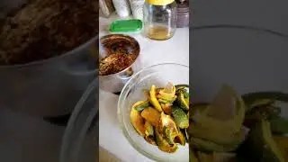 Dry mango pickle in shabs style part1