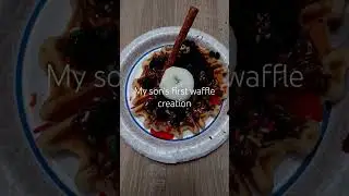 My son's waffle creation#kids#waffle#food#fun#cooking#baking