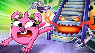 It's Dangerous!😮 | Escalator Monster Song | Safety Tips For Kids