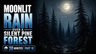 Moonlit Rain Over a Silent Pine Forest. Part 10