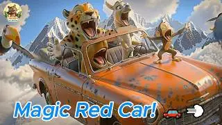 🐾 The Flying Red Car Adventure 🚗✨ | Catchy Capybara Song (All Ages)