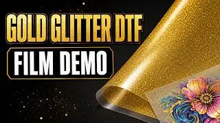 Gold Glitter Printable DTF Film | 30cm x 45cm A3+ Sheets | Heat Transfer Film for T-Shirts