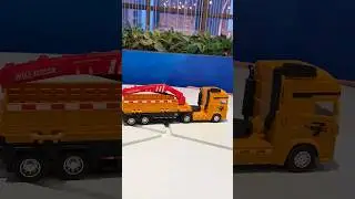 Friction Powered Construction Truck | Push and Go Inertial Crane Vehicle Toy