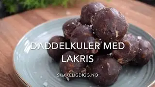 Saftige og seige daddelkuler med lakris | 5 ingredienser | Rask oppskriftsvideo