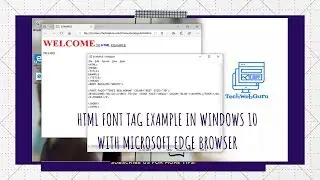 HTML FONT Tag in Windows 10 with Microsoft Edge Browser